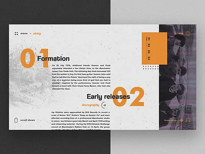 Joy Division Story joy division ui ux ui design web design