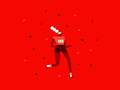 Tiny character exploration character character design confetti girl race red run runner woman