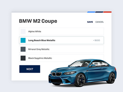 Daily UI #033 bmw car colors customization dailyui product ui window