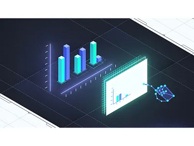 ZH - Isometric Chart 2d after animation brand design effects isometric logo motion photoshop shapes texture