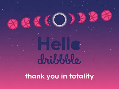 Dribbble eclipse, path of totality - first shot debut dribbble eclipse hello sky solar totality