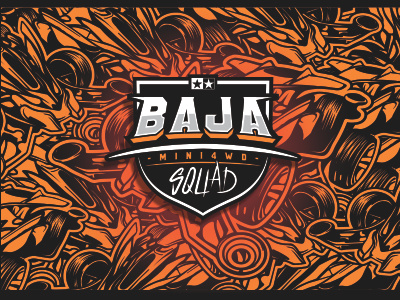 Tamiya - BAJA Mini4WD Squad illustration logo logomark tamiya visualidentity