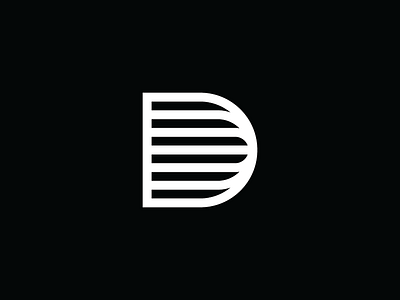 D branding d design hexagon icon lines logo logomark logotype mark monogram