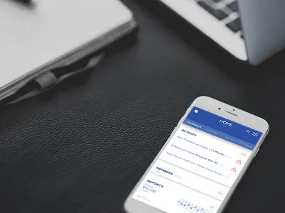 Fitness Checking Mobile Home Screen (Business View) adobe branding business challenge creative design graphic photoshop responsive strategy ui ux