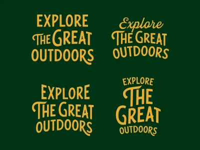 Testing fonts badge branding great lockup logo outdoors pattern script seal typography