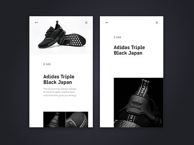 Mobile WebShop—Sneakers clean dark light mobile sneakers type typography ui web webshop