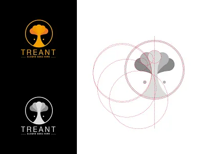 Trees & flowers brand cartoon cosmetics logo mark plant symbol typography