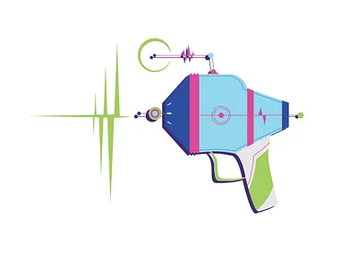 Ray Gun N°03 colorful graphics guns illustrations playful ray guns