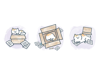 Cat cat cute design empty states illustration