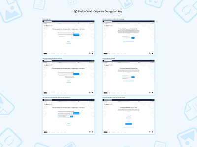 Firefox Send - Separate Decryption Key browsers decrypt decryption encrypt files internet mozilla send share transfer ui ux