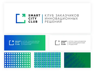 Logo Smart sity club branding corporate gradient logo pattern style