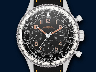 1955 Breitling Navitimer Ref. No. 806 Watch Illustration breitling breitling navitimer icon illustration navitimer pilot watch sketch sketchapp tool watch vector vintage watch