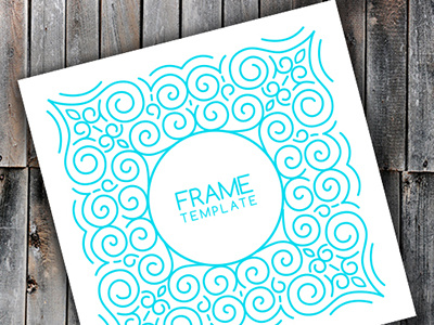 Frame template frame line paper template vector