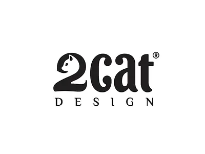2cat Design animal cat animal love hidden concept brand book branding icon negative space lettering smart typography logo mark identity logotype smart design lovely studio company business
