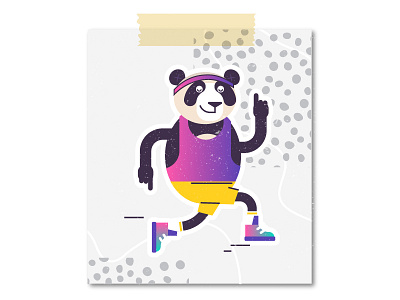 Panda sticker 01 character panda sticker