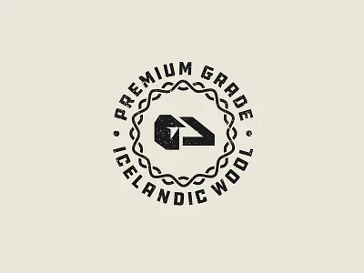 Wool Badge badge bold ddc horns iceland icelandic ram sheep thick wool