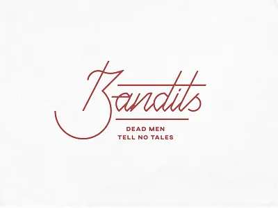 Bandits illustration lettering logo design logotype script type typography