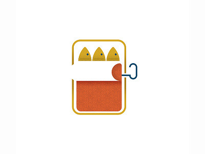 Sardines art camping can color design fish flat food icon illustration illustrator minimal pattern sardine sardines scandinavian simple tin tin can vector