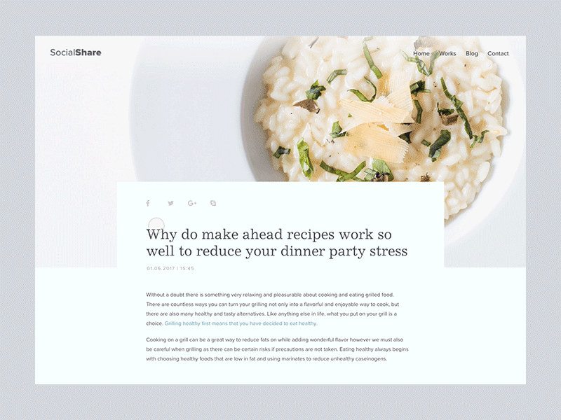 Daily UI | 010 — Social Share animation blog gif minimal share simple social