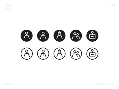 DAY005: Minimal User Icons ai avatars bot favorite group icons line icons user