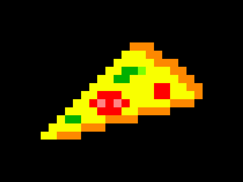 Tiny pixel art pizza slice animation pixel art pizza slice stop motion tiny