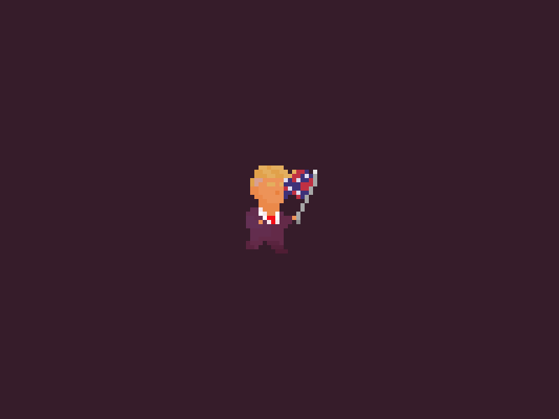 Trump 8bit running 8bit animation character flag game gif pixel run trump