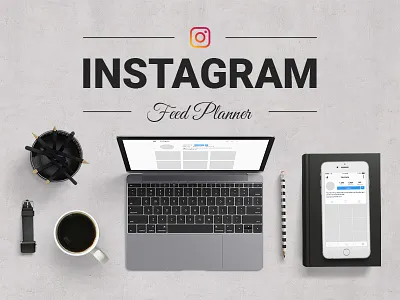 Instagram Feed Planner insta profile instagram instagram feed planner instagram profile template instagram psd template instagram template social media template web donut