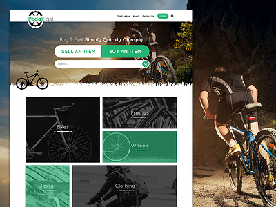 Pedal Fast black design ecommerce green layout website