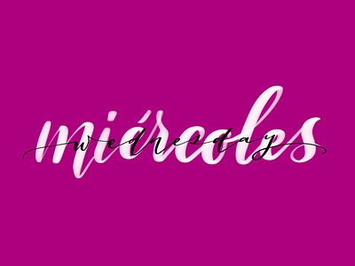 Miércoles-wednesday art brush brushpen calligraphy challenge letter lettering