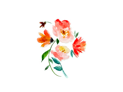 Pink Peony floral flower nature paint peony pink watercolor