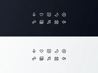 Xfinity Glyphs System app comcast dark glyph icon light tv ui ux xfinity