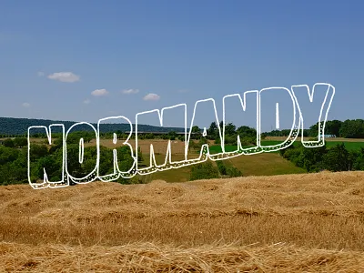 Normandy country france hand handtype normandy retro travel typography vlog