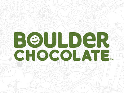 Boulder Chocolate branding branding chocolate custom type happy identity illustration logo logos typography