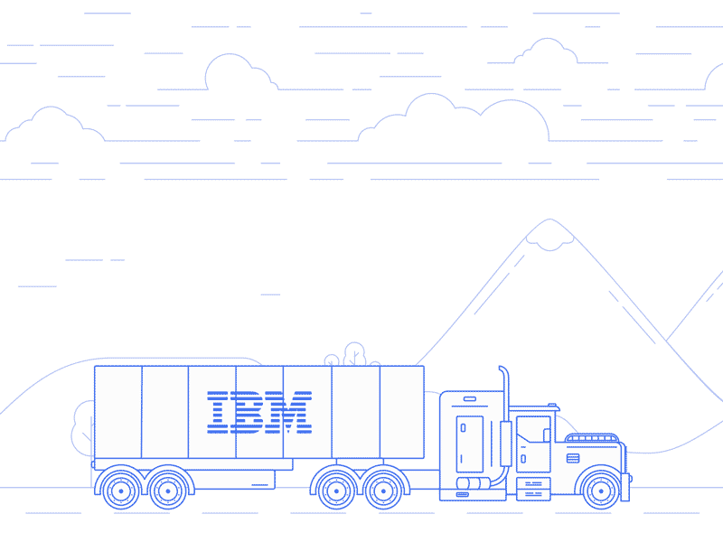 Rollin' Out animation design drive ibm illustration landscape motion truck