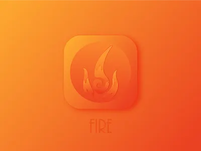 Fire Element app brand design icon logo typography