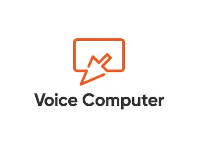 Voice Computer brand branding flat icon identity logo logo design logotype symbol type typography vector