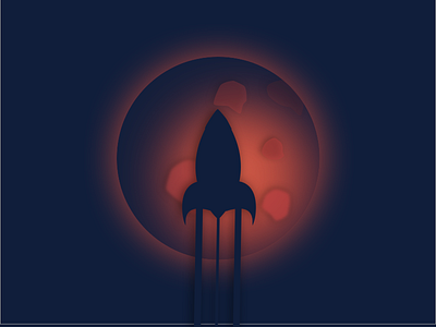 The Red Planet illustration mars planet red rocket space space shuttle the red planet