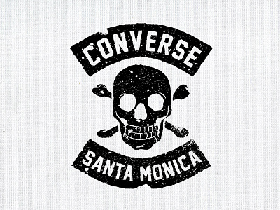 Converse Skull n' Bones apparel badge biker patch bones converse illustration nike rocker patch skull sneakers streetwear typography
