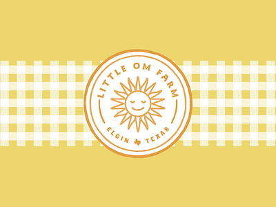 Little Om Farm farm logo meditating sun texas yoga