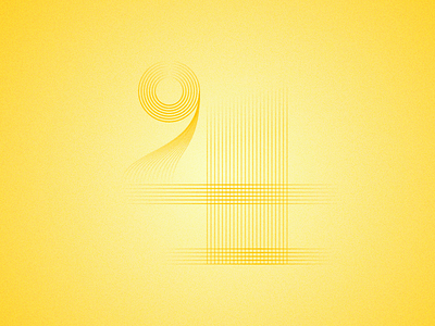 '4' letter number typehue typography