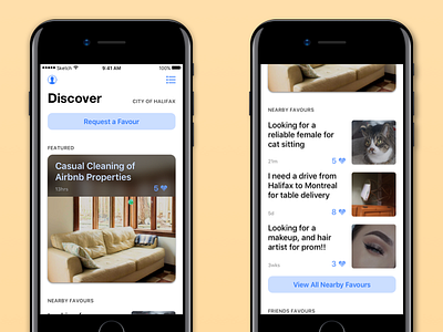 Brownie Social - Mobile App Design, InVision (Prototype) app ios iphone mobile mobile product mobile product design prototype visual design wireframe