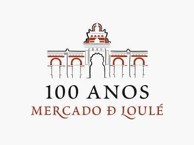 100 anos mercado loule branding logo logotype
