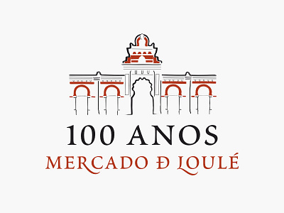 100 anos mercado loule branding logo logotype