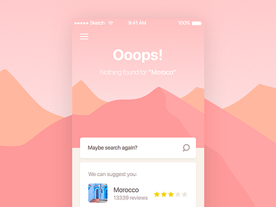 Oooops! Travel app search for iOS alaez app dani design illustration interaction interface ios search ux