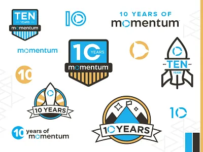 Momentum 10 Year Logo 10 year icon logo mark momentum