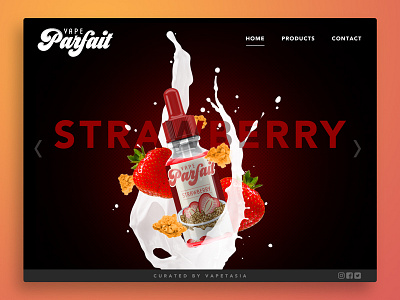 Vape Parfait landing web site product page ui web web layout