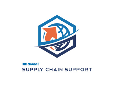 Supply Chain Support arrow blue chain contest globe hexagon ingram logo supply support winner