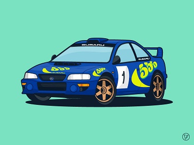 Colin McRae Subaru Impreza WRC car colin mcrae illustration rally subaru vector wrc