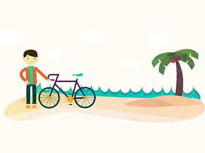 beach character illustration