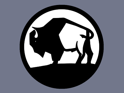 White Buffalo badge bison buffalo